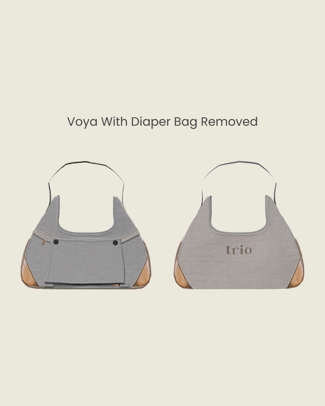 All four functions of the TRIO Voya bag shown together